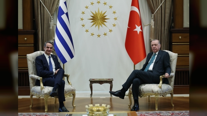 TC Cumhurbaşkanı Recep Tayyip Erdoğan, Yunanistan Başbakanı Miçotakis’i kabul etti