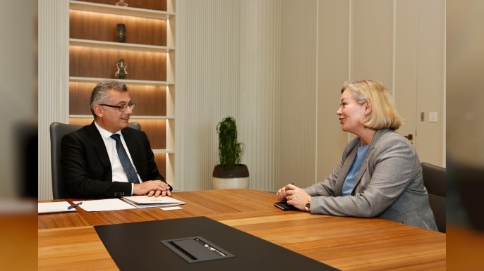 Erhürman, Finlandiya Büyükelçisi’ni kabul etti