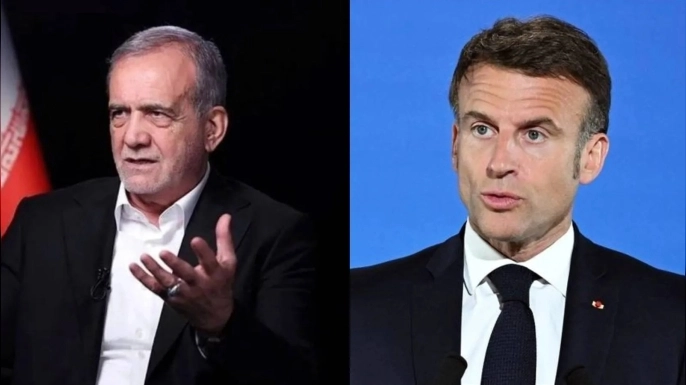 Macron, Pezeşkiyan ile görüştü: İran’dan bölge ülkelerine saldırılarını durdurmasını istedi