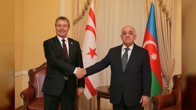 Başbakan Üstel, Bakü’de Azerbaycan Başbakanı Asadov ile görüştü