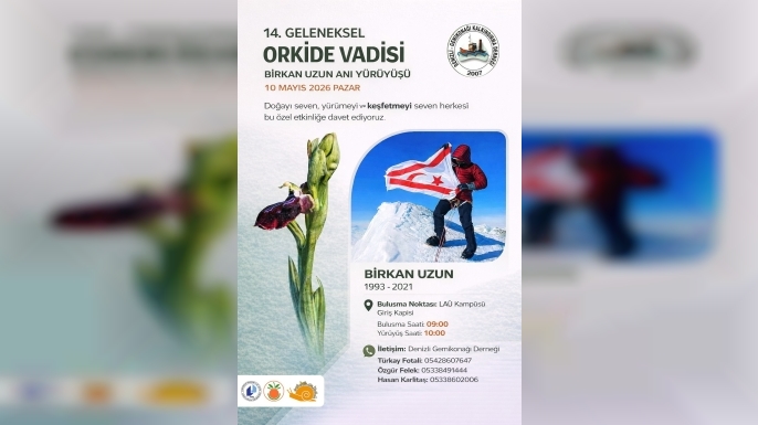 Orkide Vadisi Gözlem Yürüyüşü pazar günü Birkan Uzun anısına yapılacak