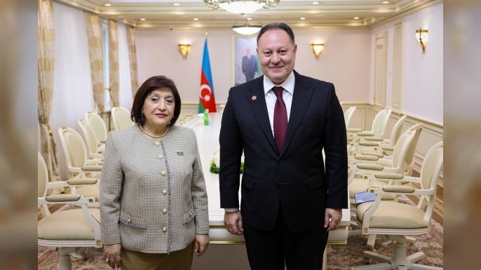 Öztürkler, Azerbaycan Milli Meclisi Başkanı Gafarova ile görüştü