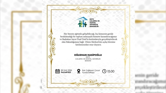 KKTC'nin ilk otizm merkezi hizmete giriyor