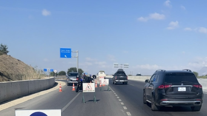 Lefkoşa Kuzey Çevre Yolu'nun bir bölümü trafiğe kapatıldı