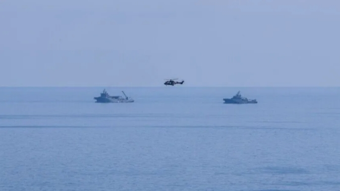 TCG Alemdar ile TCG Işın, 550 metre derinlikte robotik dalış ve taramalarını sürdürüyor