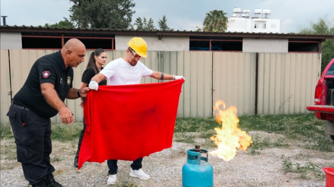 POLVAK, öğrencilere yangın güvenliği konusunda eğitim verdi