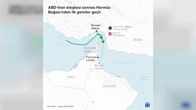 Axios: İran'a saldırıların başlamasından bu yana ilk kez ABD donanmasına ait gemiler Hürmüz'den geçti