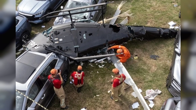Brezilya'da iki helikopter havada çarpıştı, altı kişi öldü