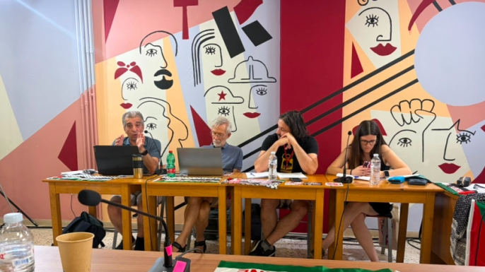 BY'nin katıldığı Atina’daki Uluslararası Savaş Karşıtı Konferansında Filistin'e dayanışma mesajları...