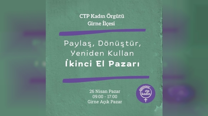 CTP Kadın Örgütü pazar günü Girne’de ikinci el eşya standı açacak