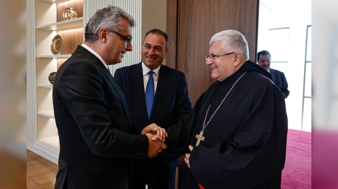 Cumhurbaşkanı Erhürman, Maronit toplumu temsilcisi Moussa ve Başpiskopos Sfeir ile görüştü