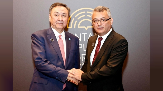 Erhürman, Türk Devletleri Teşkilatı Genel Sekreteri Ömüraliyev ile görüştü