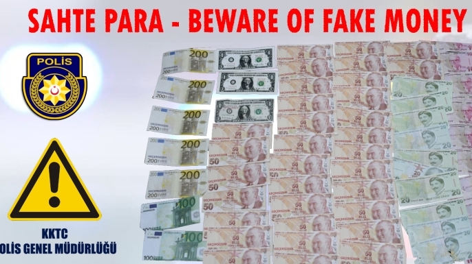Güzelyurt’ta tedavüle sahte para sürüldü, polis seri numaraları açıklayarak uyarı yaptı