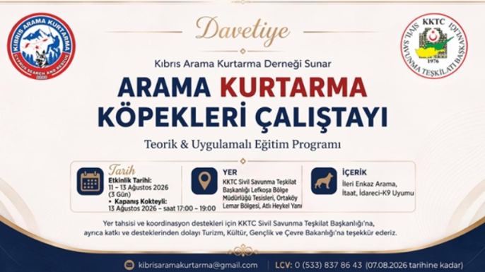 KARK, “Arama Kurtarma Köpekleri Çalıştayı” 11 – 13 Ağustos arası yapılacak