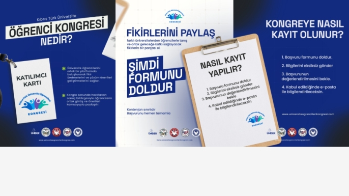 Kıbrıs Türk Üniversite Öğrencileri Kongresi için kayıtlar sürüyor
