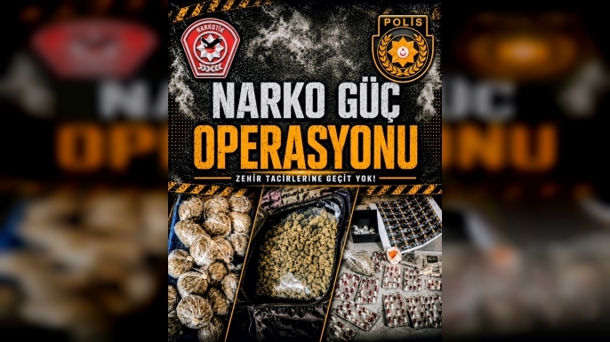 Polisten “Narko Güç Operasyonu”…Üç kilodan fazla uyuşturucu ve çok miktarda hap ele geçirildi