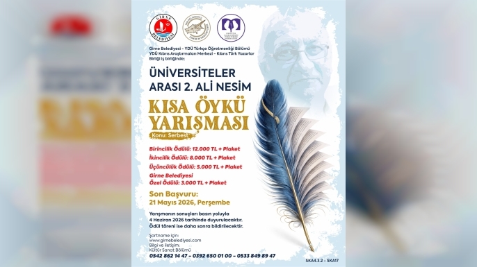 “Üniversiteler Arası 2. Ali Nesim Kısa Öykü Yarışması” başvuruları başladı