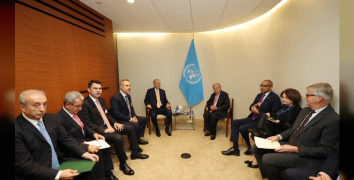 Erdoğan, Guterres’le görüştü: “Kıbrıs Türk halkının egemen eşitliğini ve eşit uluslararası statüsünü tanımayan hiçbir öneri netice vermeyecek”