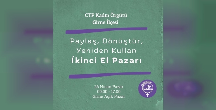 CTP Kadın Örgütü pazar günü Girne’de ikinci el eşya standı açacak