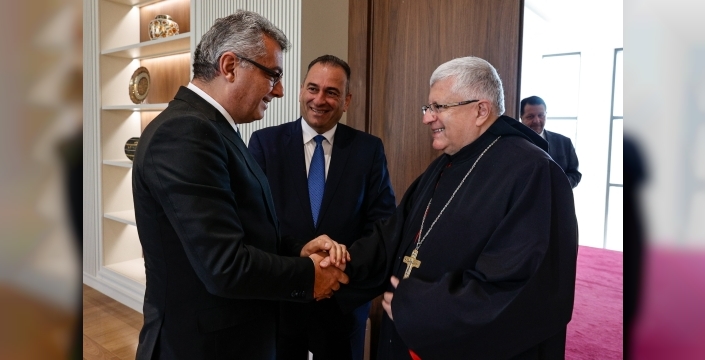 Cumhurbaşkanı Erhürman, Maronit toplumu temsilcisi Moussa ve Başpiskopos Sfeir ile görüştü