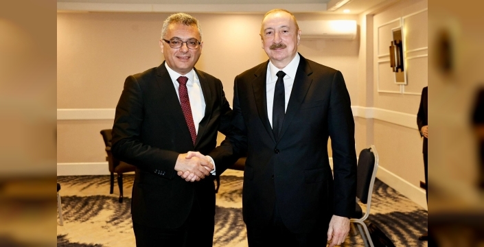 Cumhurbaşkanı Tufan Erhürman, Azerbaycan Cumhurbaşkanı İlham Aliyev ile görüştü