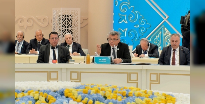 Kazakistan'daki TDT zirvesine katılan Cumhurbaşkanı Erhürman yurda döndü