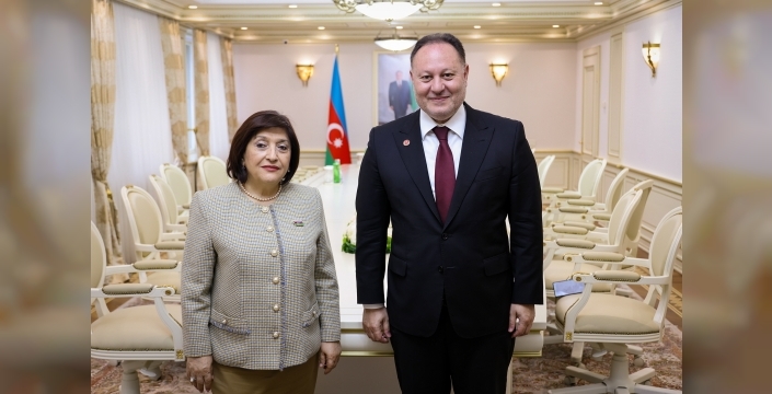Öztürkler, Azerbaycan Milli Meclisi Başkanı Gafarova ile görüştü