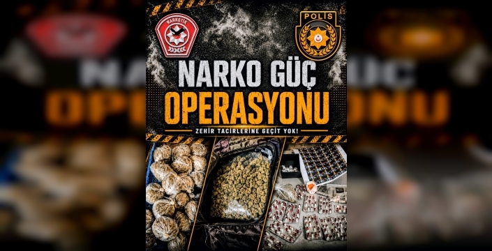 Polisten “Narko Güç Operasyonu”…Üç kilodan fazla uyuşturucu ve çok miktarda hap ele geçirildi