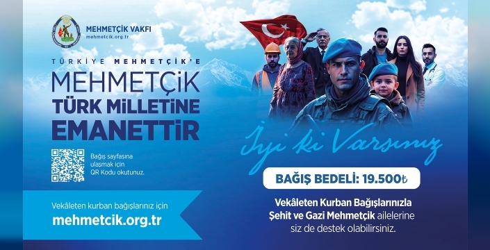 TSK Mehmetçik Vakfı, vekâleten kurban bağış kabulüne başladı